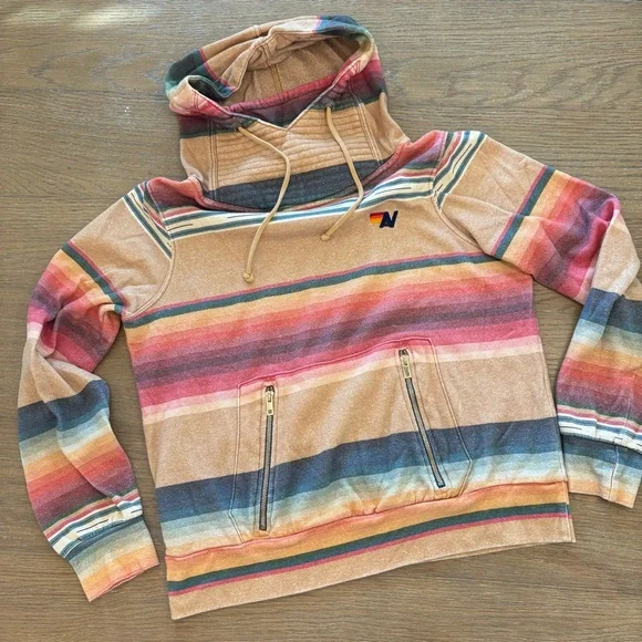 Aviator Nation Serape Striped Ninja Hoodie - Picture 2 of 5